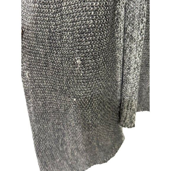 Eileen Fisher System Linen Cardigan Sweater Two-Tone Gray Open Front Soft Size L - Picture 4 of 10